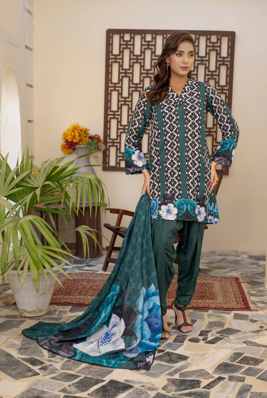 FLORAL EMERALD 3 PIECE